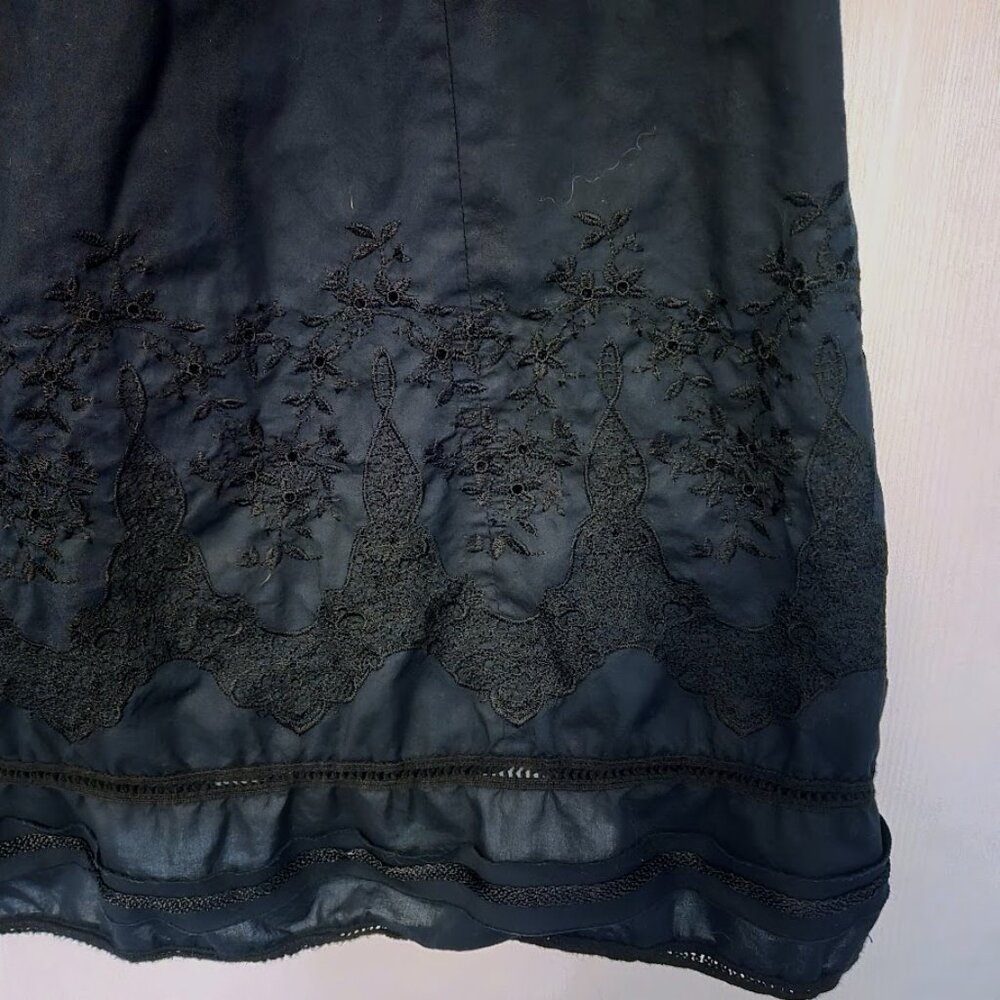 Express dark navy sundress with embroidery Size 5/6 - Picture 5 of 7